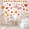 9 Sheets- Fall Wall Decor Stickers Hello Fall Maple Leaves,8.3 x 10.6 Inch